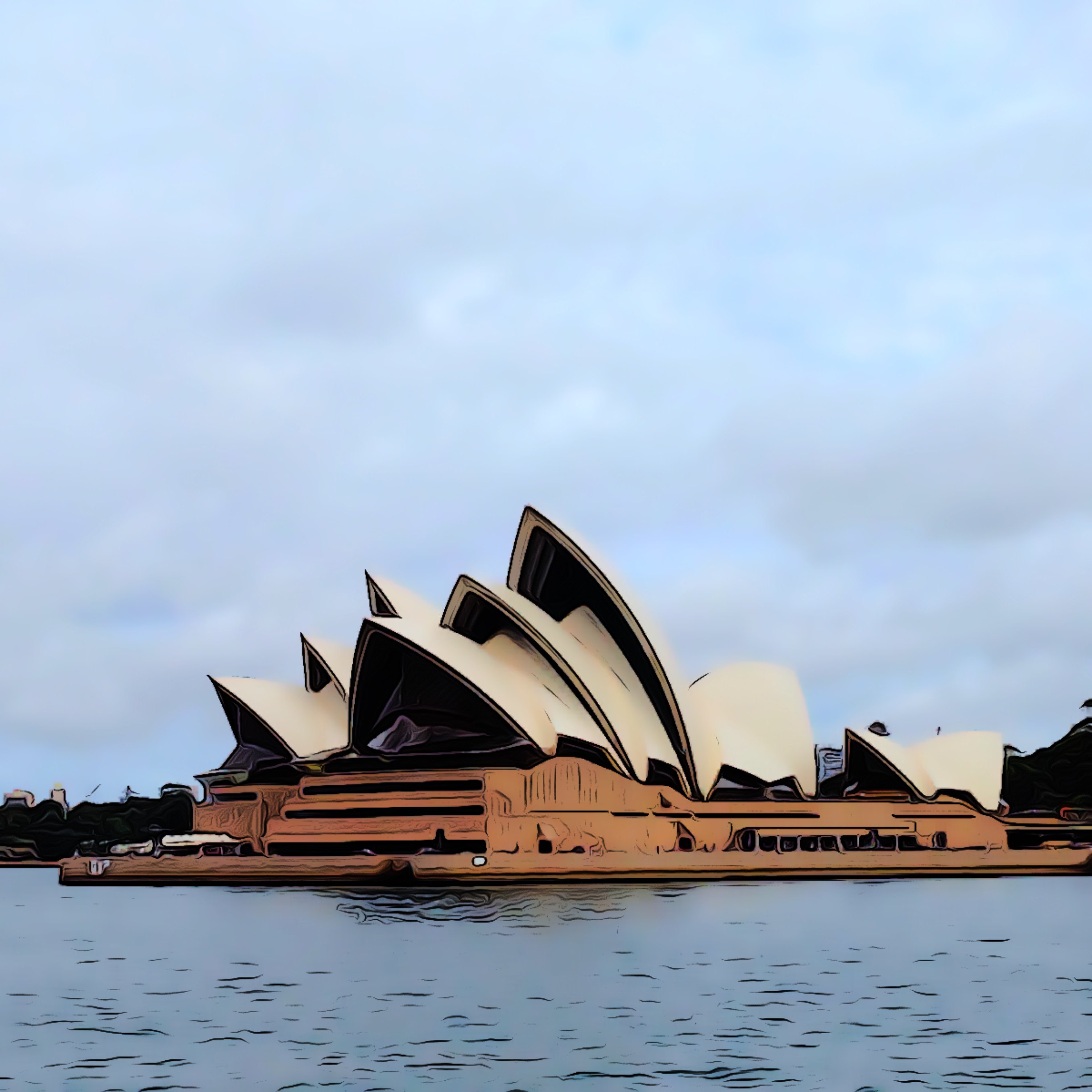 悉尼歌剧院侧面图图片