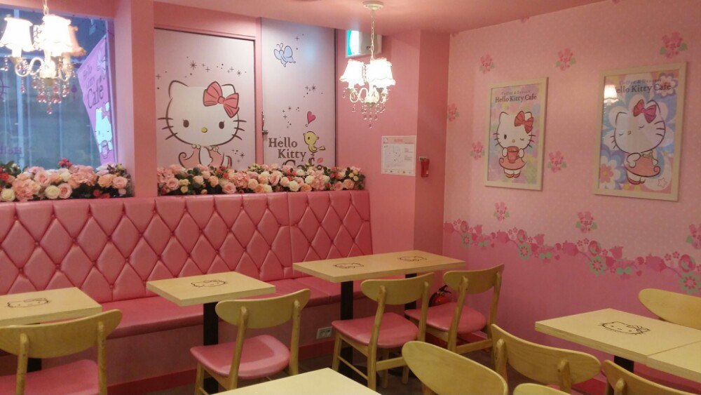 2022hello kitty咖啡厅美食餐厅,很梦幻的小店,喜欢hellokitt.