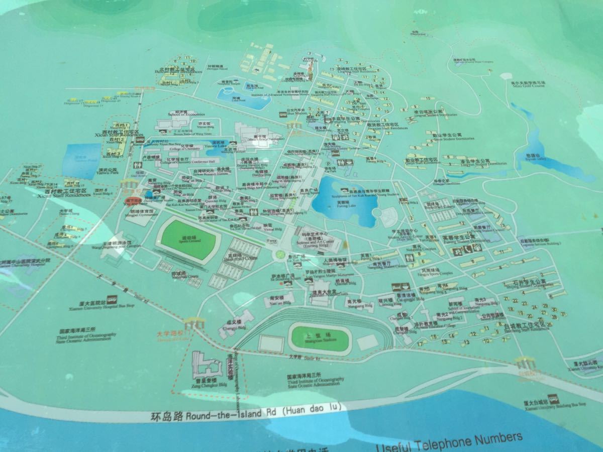 厦门大学手绘地图图片