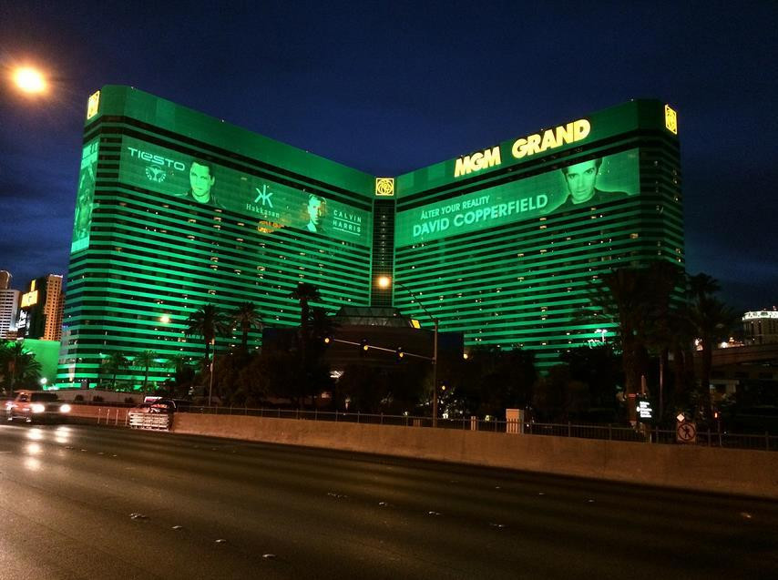 米高梅(mgm grand)大酒店夜景