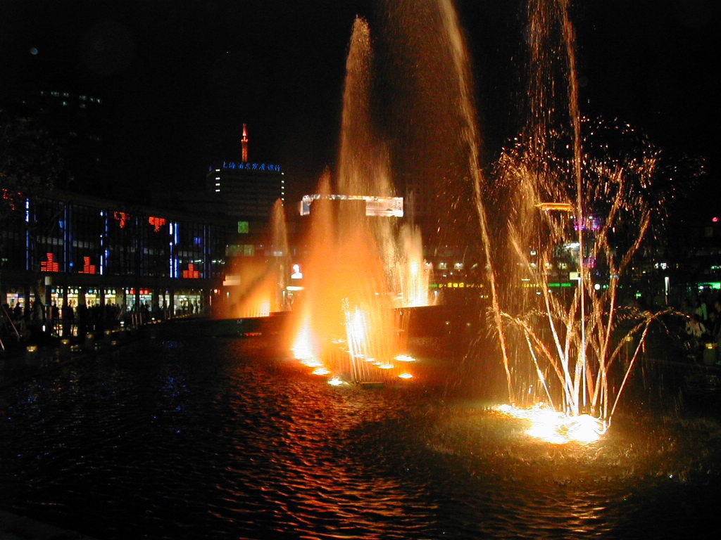 天一广场音乐喷泉图片