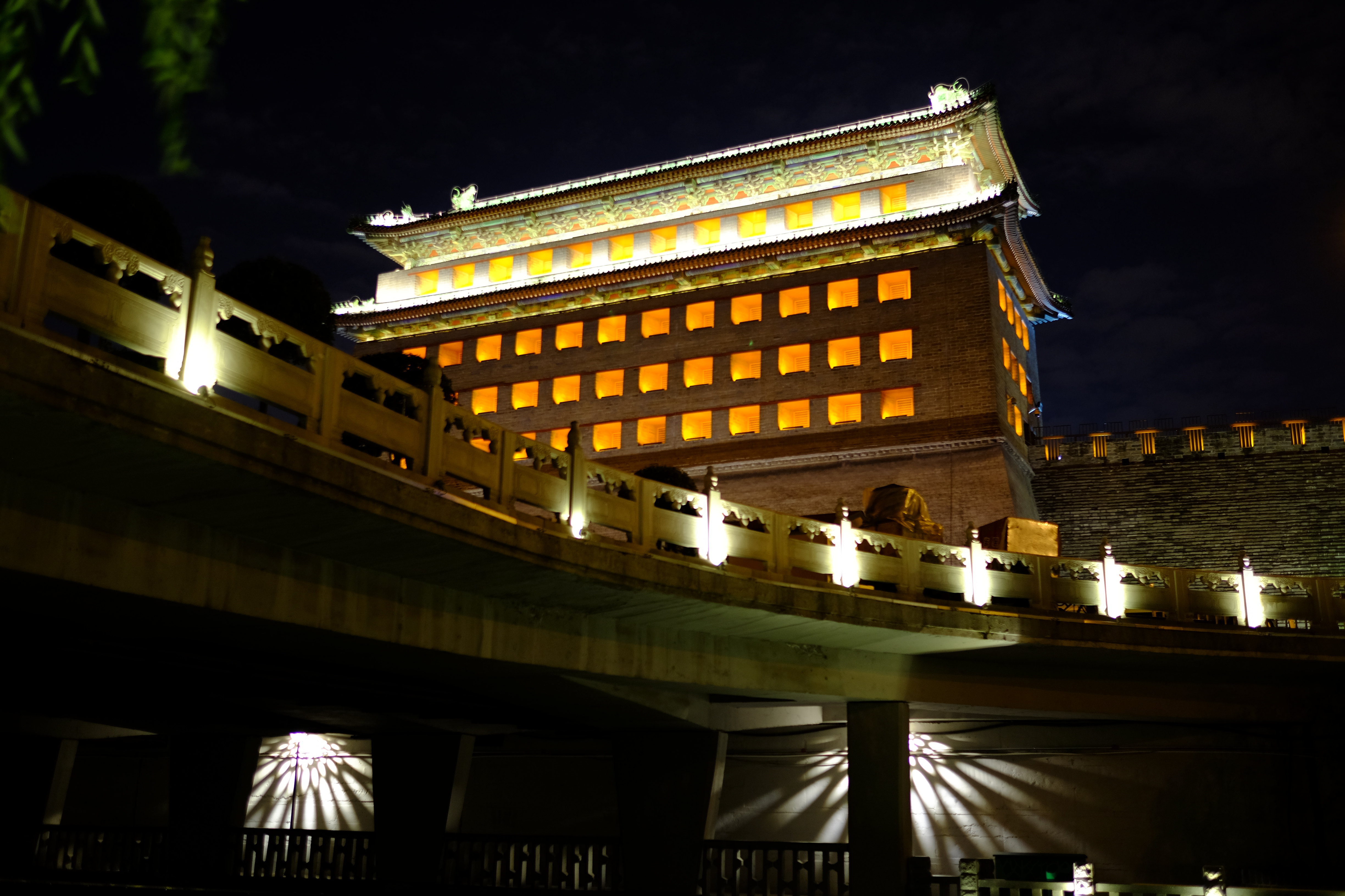 德胜门 夜景图片