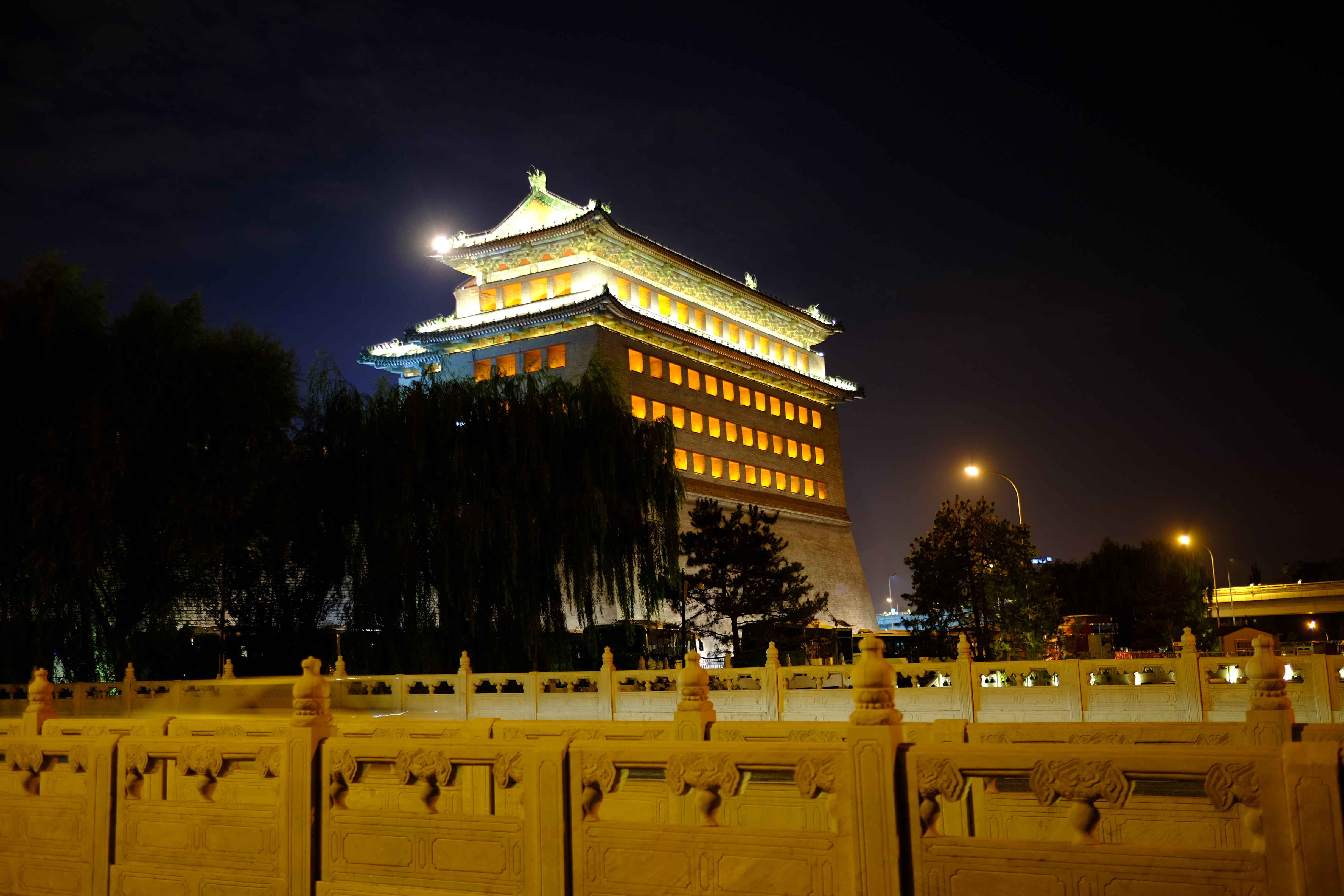 德胜门 夜景图片