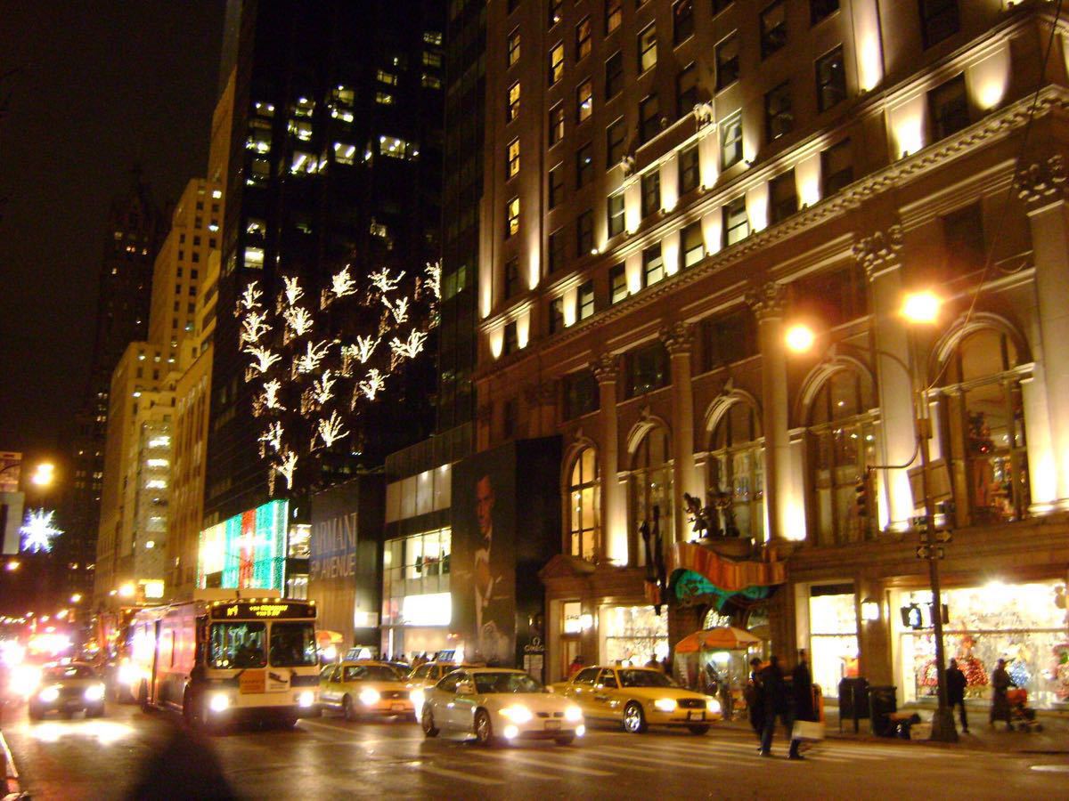 纽约第五大道夜景图片