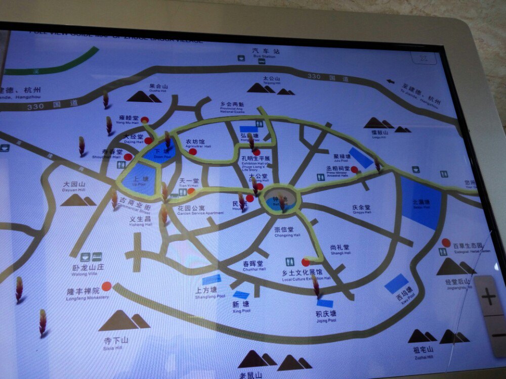 诸葛八卦村全景地图图片