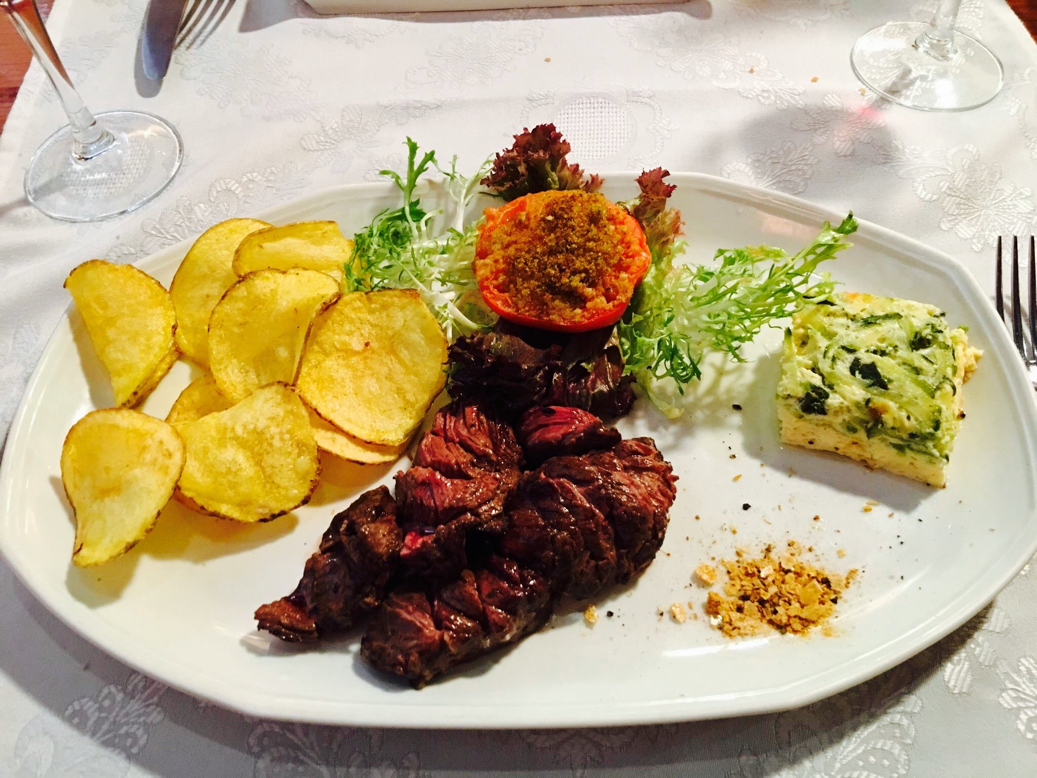 主菜小牛肉,意大利面,蘑菇和鹅肝都是完美. 2015-12-30有用 ( 0