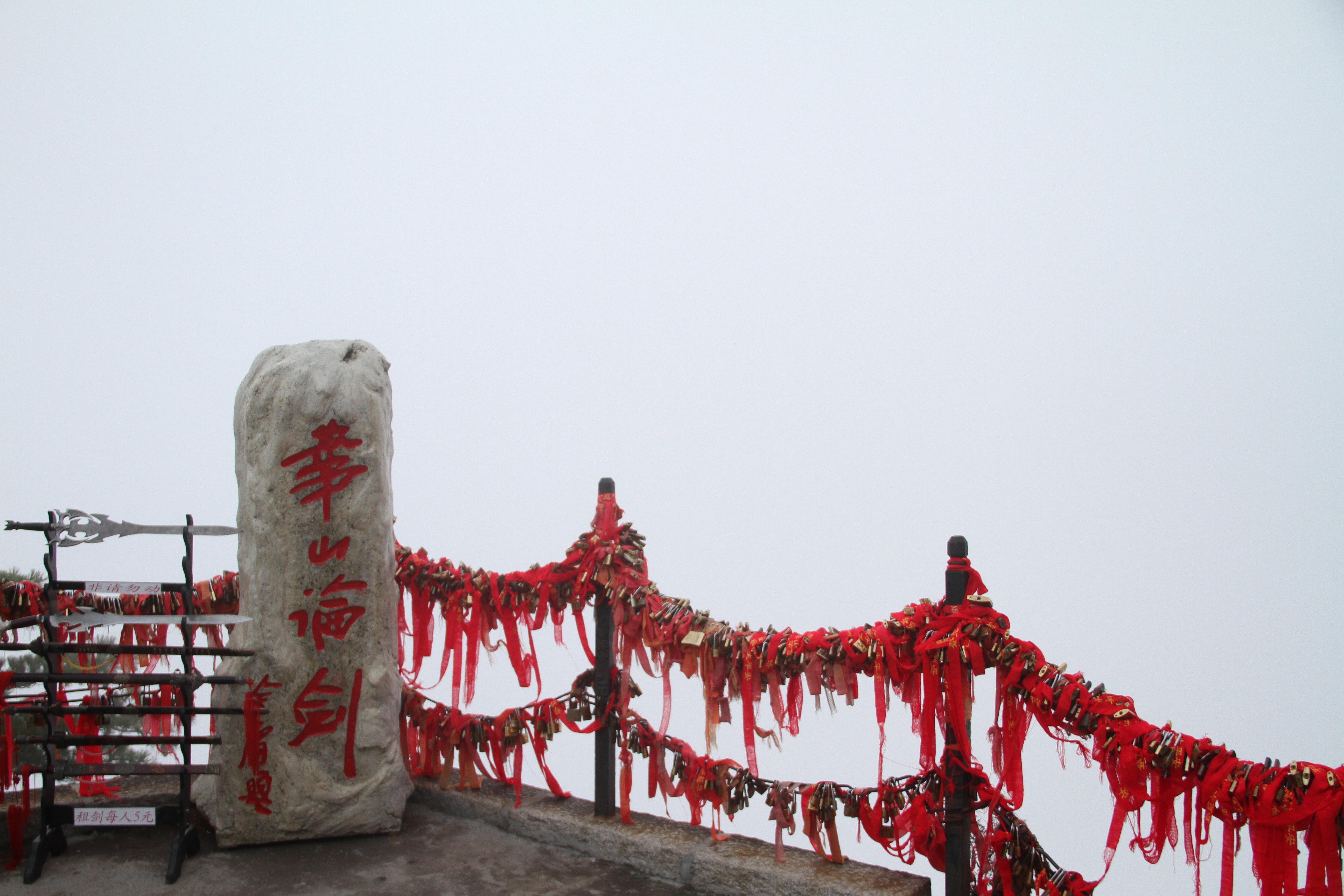 世人大多知道黃山松,泰山松,但華山松也具有特色,在引鳳亭的旁邊就有