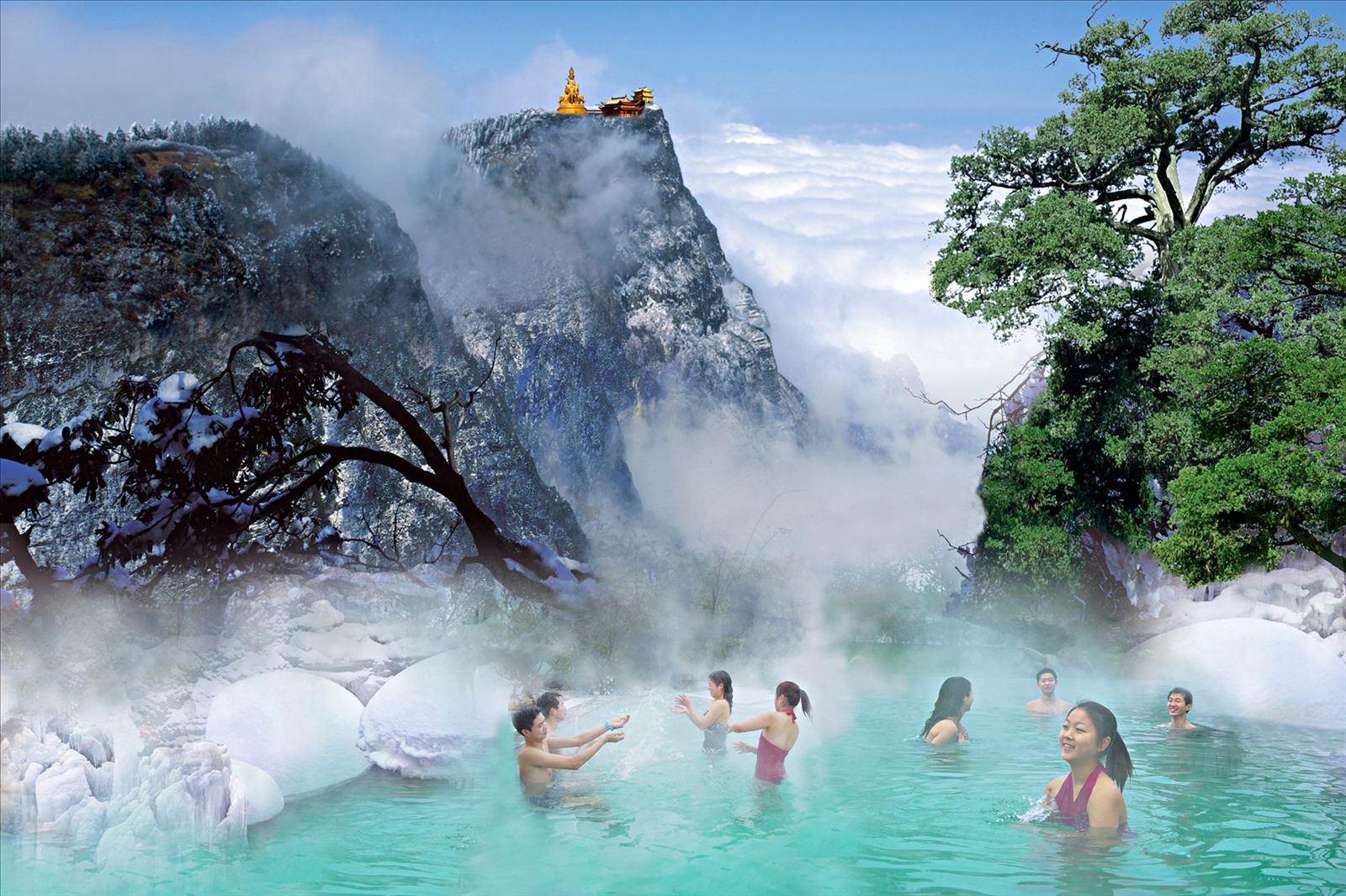中国十大自然温泉图片