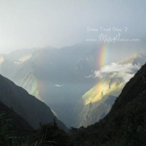 马丘比丘游记图文-【秘鲁】印加古道徒步行3 - 第二天：艳阳下向高原挺进，雷雨中营地的彩虹