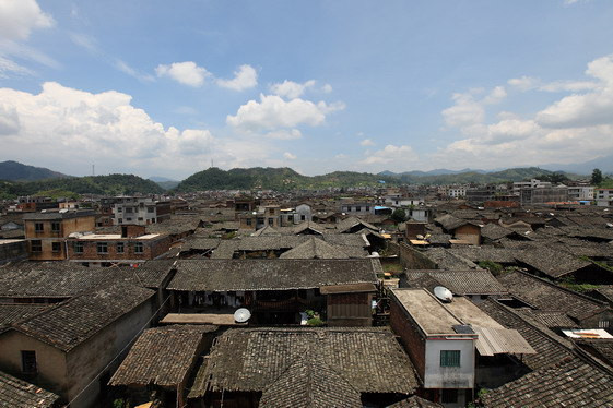 福建古民居客家大宅门-连城芷溪村