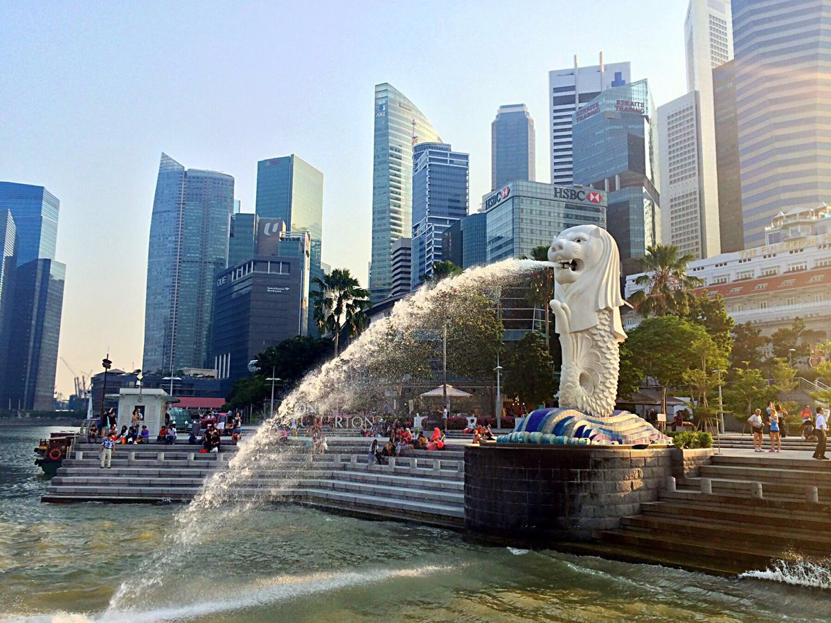 新加坡圣淘沙岛鱼尾狮像图片素材-编号28530921-图行天下