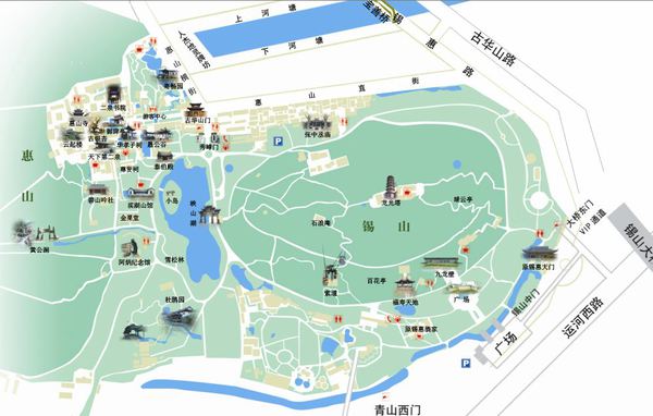 锡惠公园地图简笔画图片