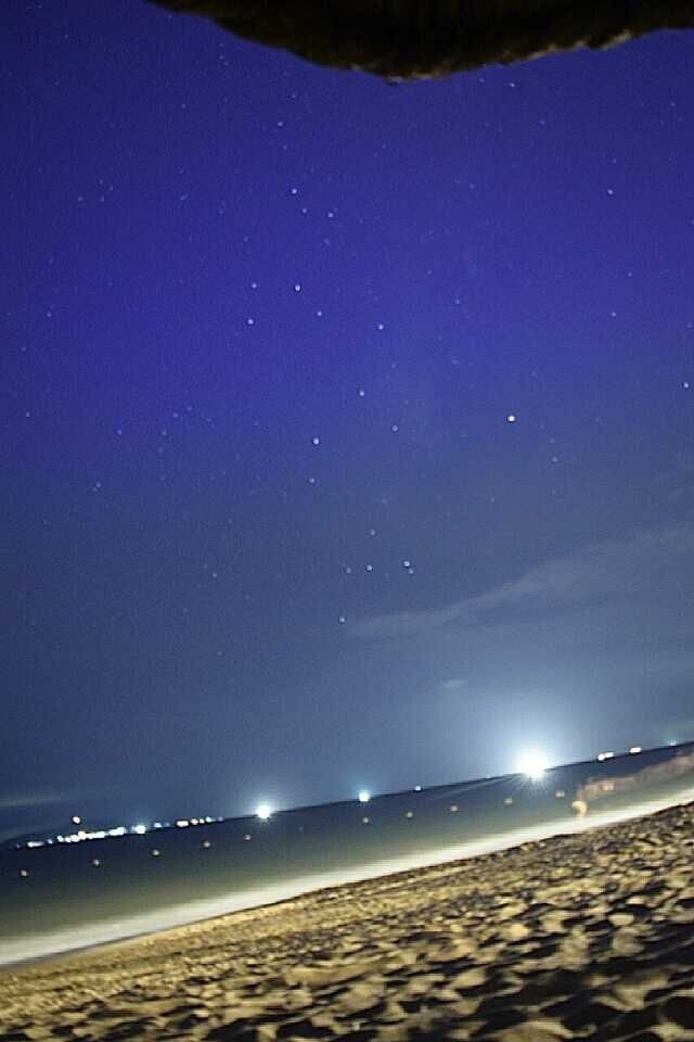  沙灘夜空滿天星