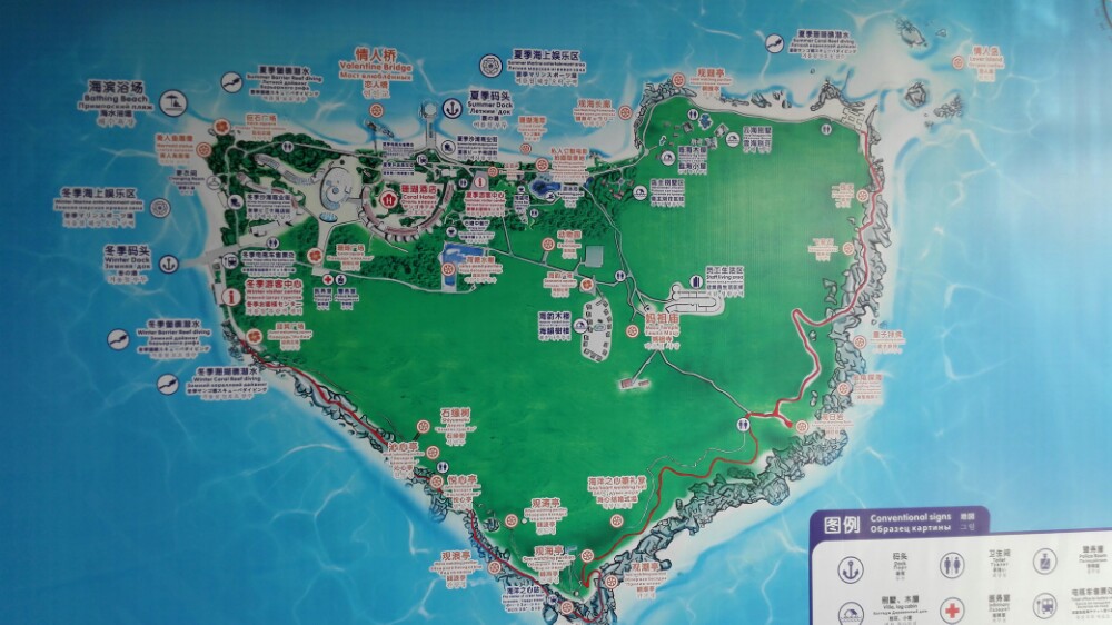 三亚蜈支洲岛景点地图图片