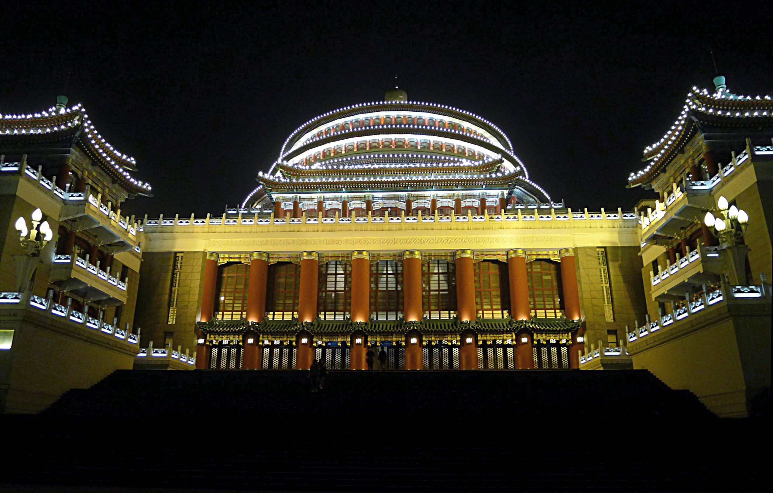 【重庆市人民的礼堂夜景随拍2摄影图片】风光摄影_太平洋电脑网摄影部落