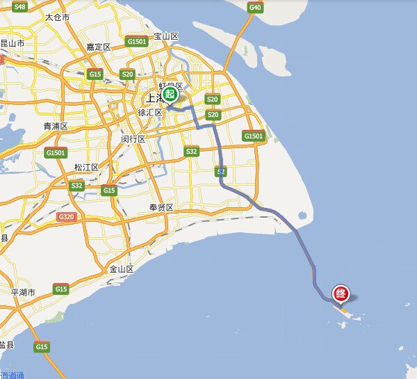 路上经过著名的东海大桥